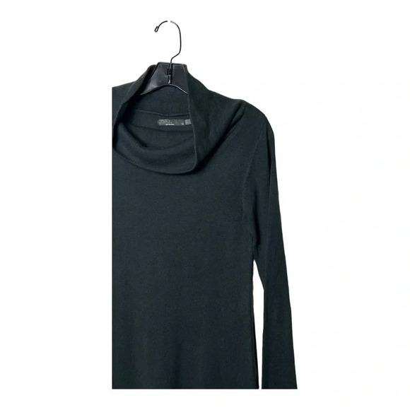 0389W. PRANA LONG SLEEVE COWL NECK KNEE LENGTH DRESS SIZE SMALL BLACK IN SOLID - Picture 2 of 9